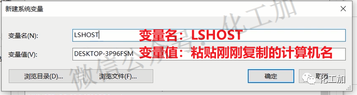 步骤51 输入LSHOST与计算机名